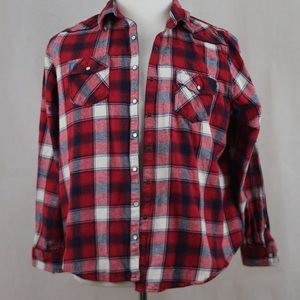 Mossimo Supply Co. Red and Blue Plaid Sweater